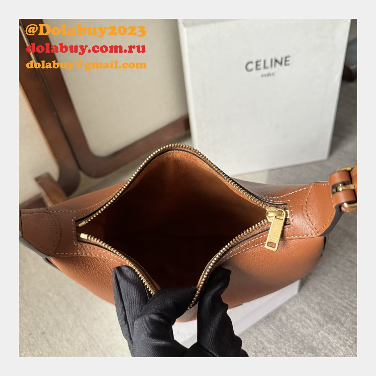 Celine Inspired 117253 Small Heloise Cuir Triomphe Bag