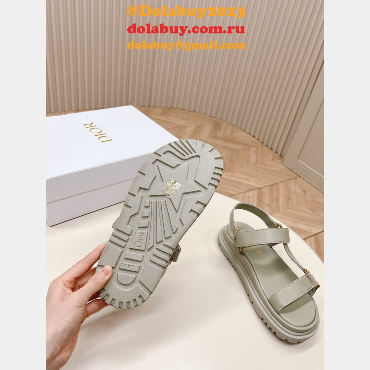best dior 7 Star D-Wave Sandal lambskin