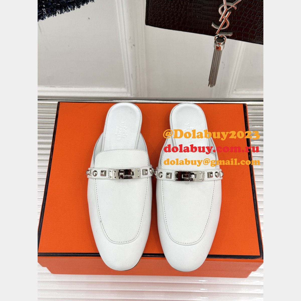 Luxury 7 Star Hermes Kelly Mule Women Shoes