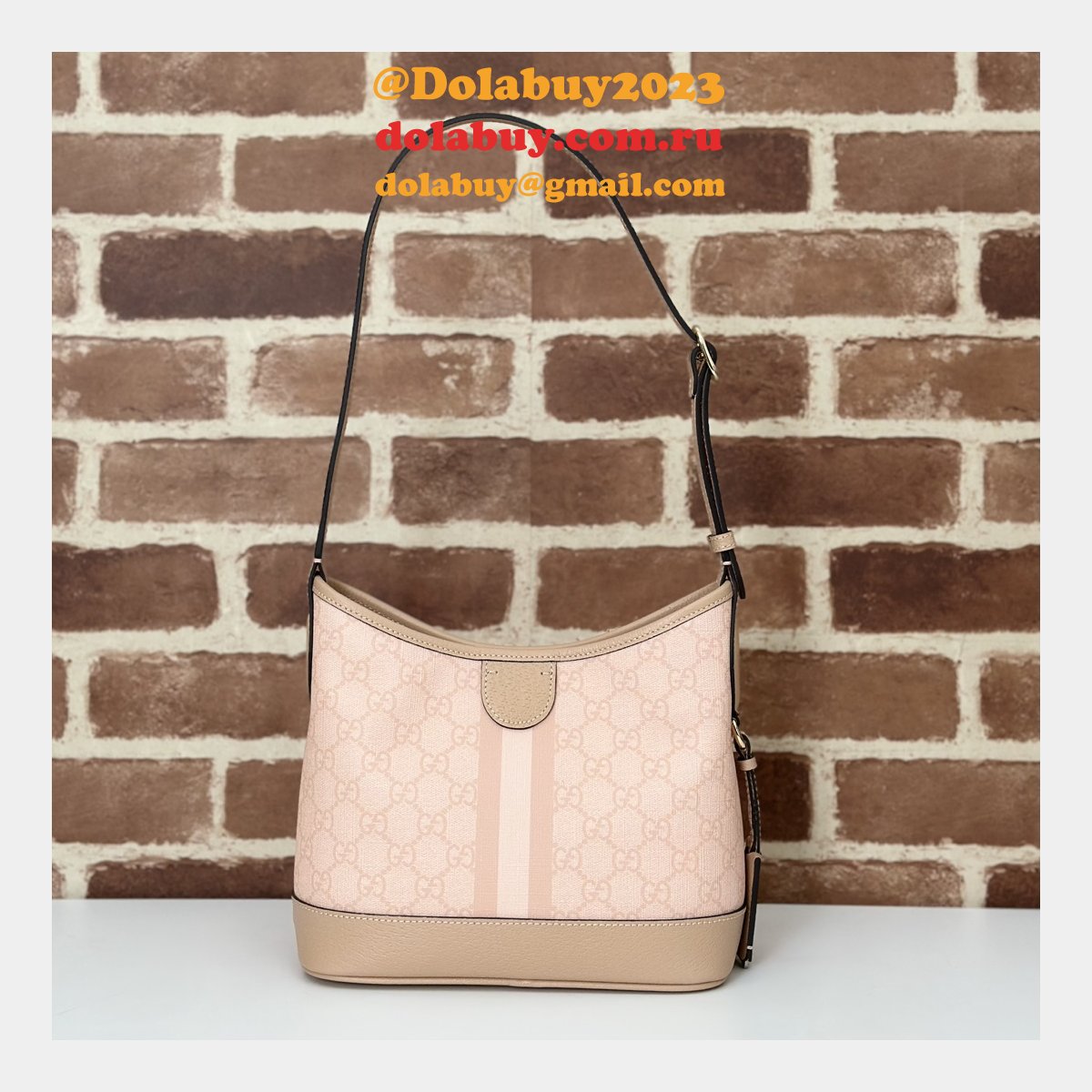 Ophidia Gucci Knockoff Half Moon 781402 GG Small Shoulder Bag