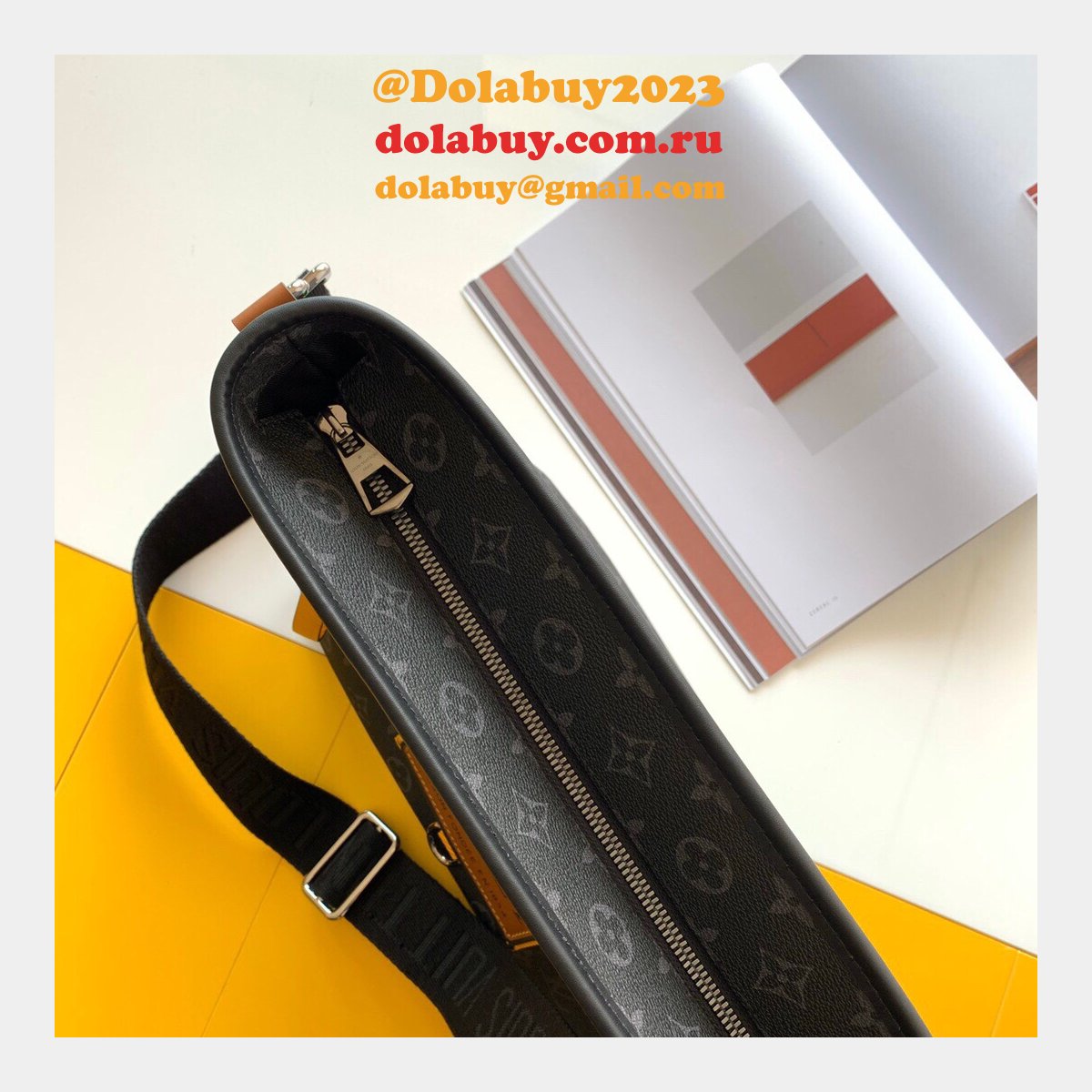 Cheap Louis Vuitton Besace Zippée Monogram Eclipse M45214 Canvas