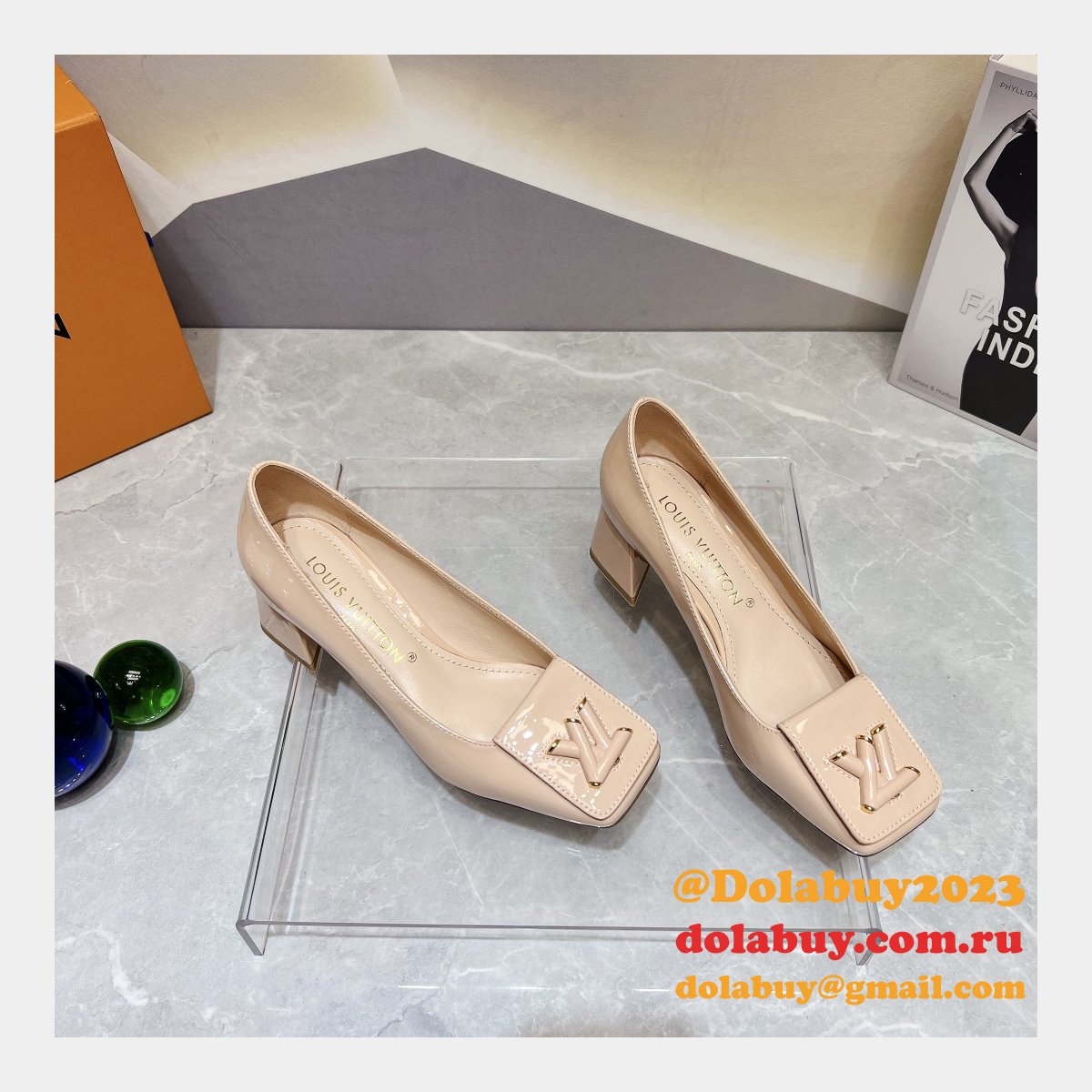 Luxury Buy Inspired Louis Vuitton Square Buckle Replicas Shoes