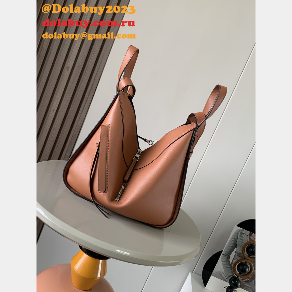 Small Top Quality Loewe Hammock Bag In Classic Calfskin