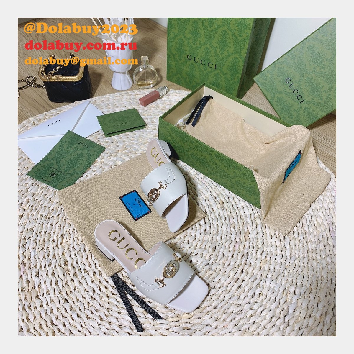 7 star replica G*u*i 2021 slippers white/black series gg shoes