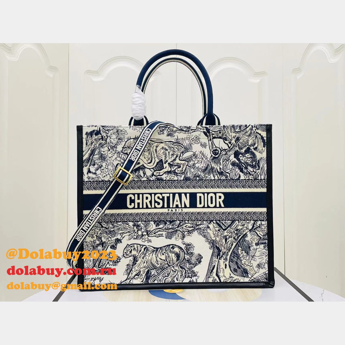 Luxury Dior Book tote with strap new 1286 all size