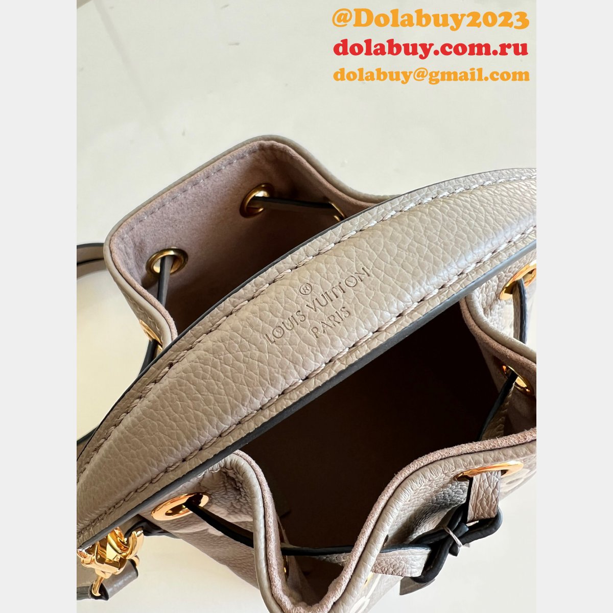 Louis Vuitton M46291 Top Nano Noé Bicolor Monogram Empreinte Replica Bag