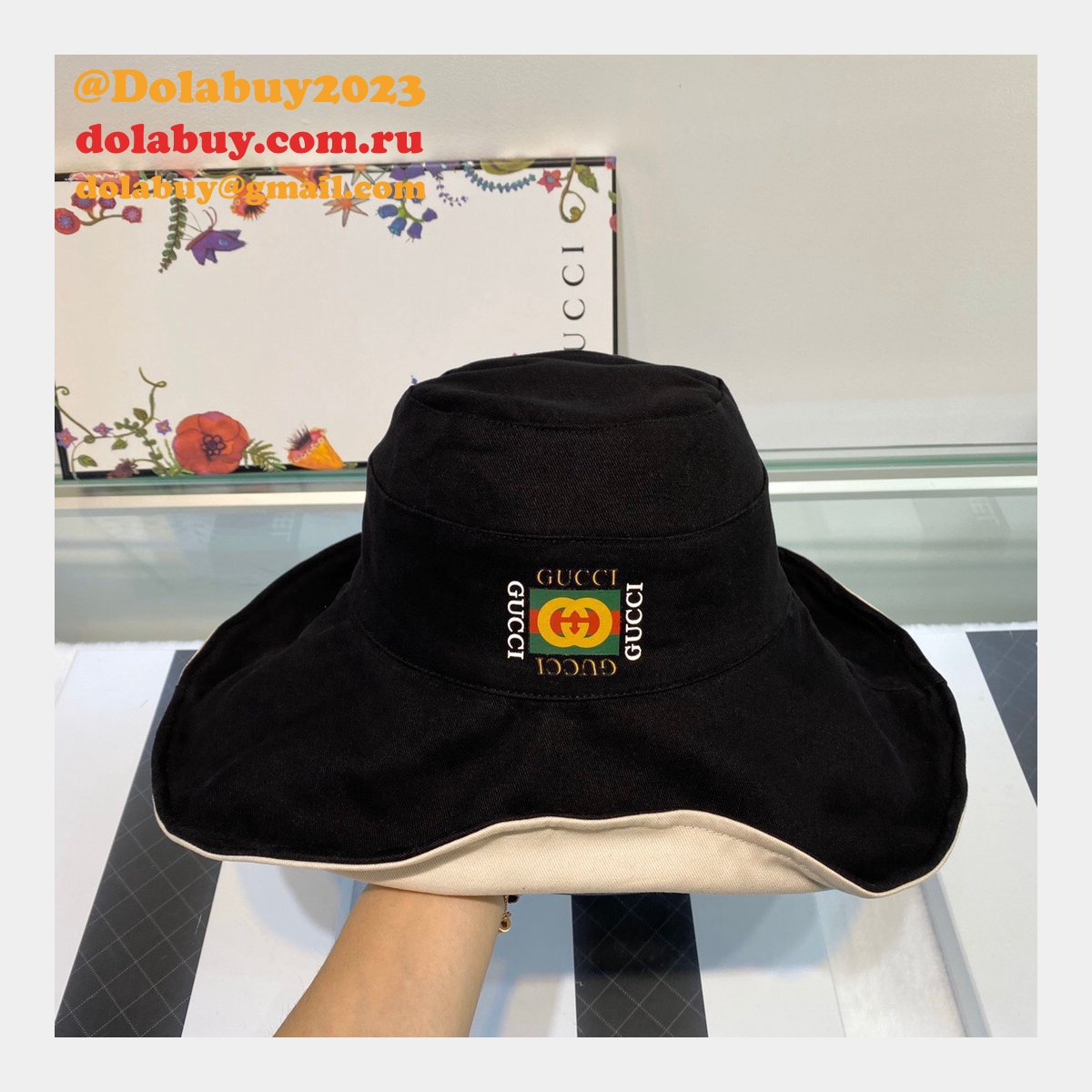Fake Gucci Wearable on both sides hats