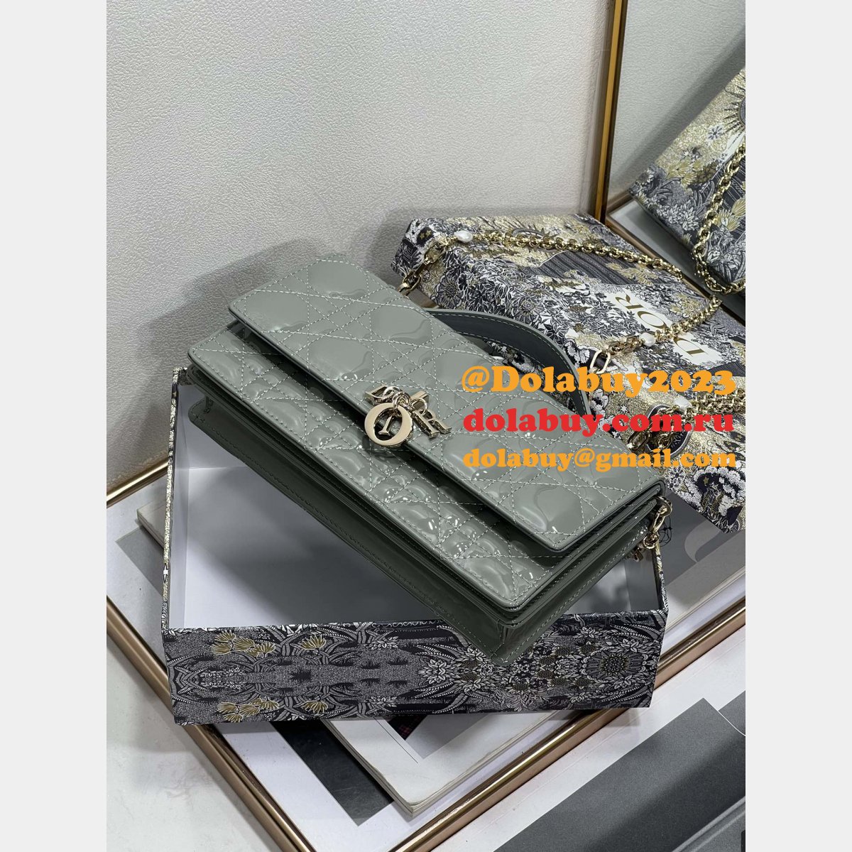 Best High Quality Christian Dior 2306A Clutch Lady Cannage Pattern Bags