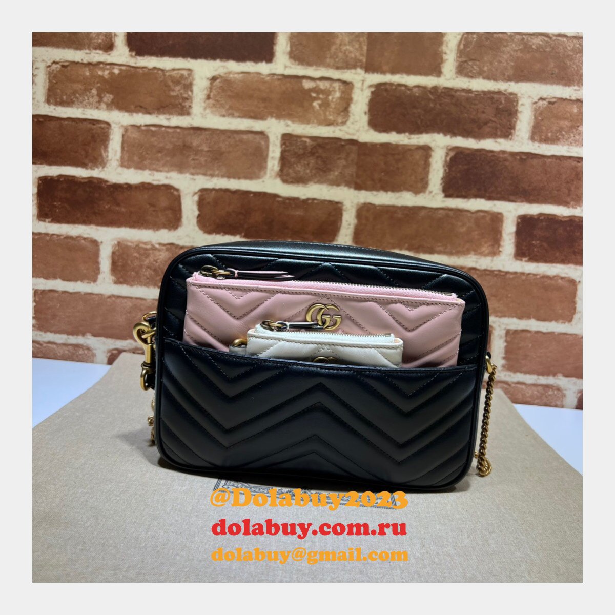 should i buy G*u*i replica 699758 double g multi-use mini bag