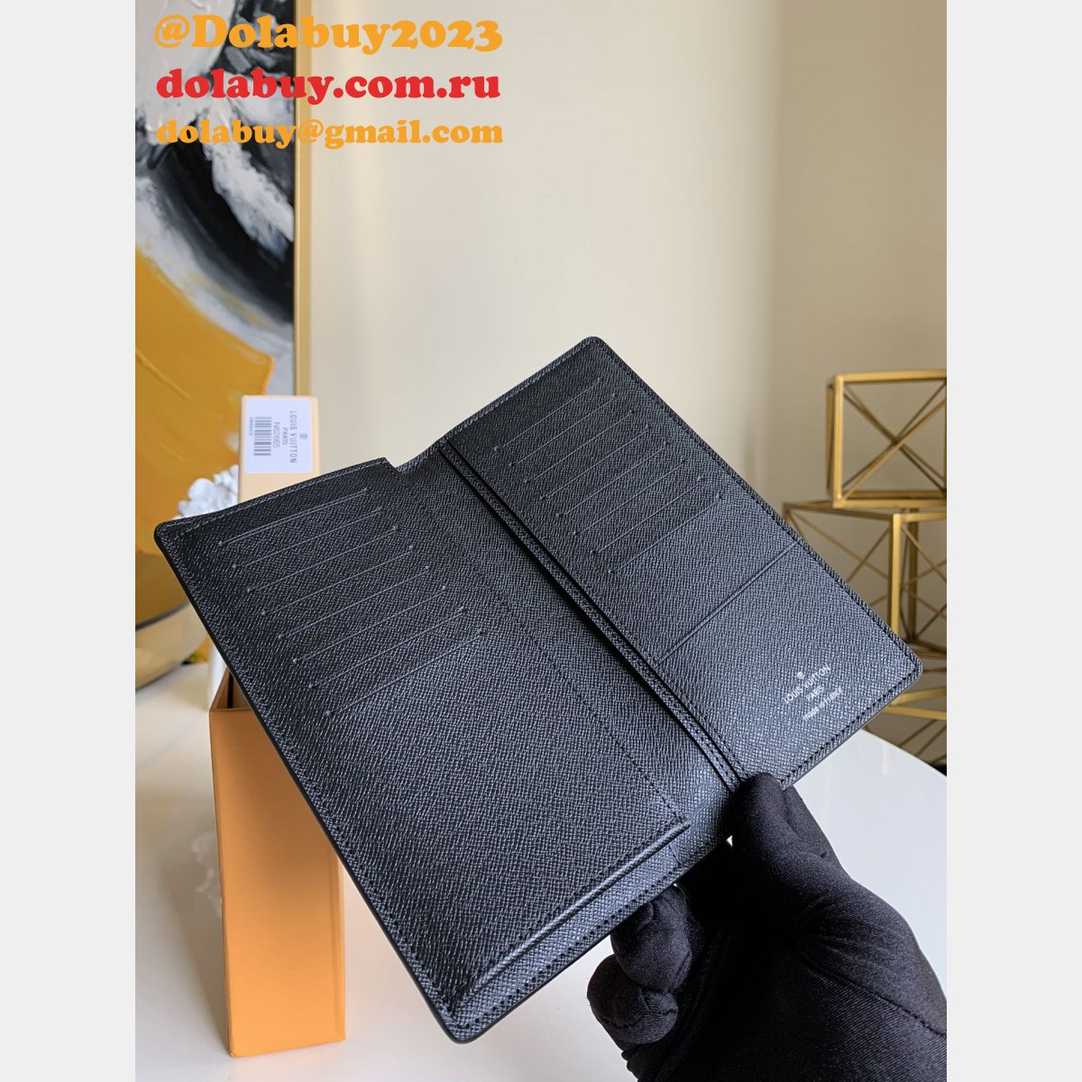 M61697/N62665/M66540 Brazza Wallet Monogram Eclipse Damier Graphite LV Replica