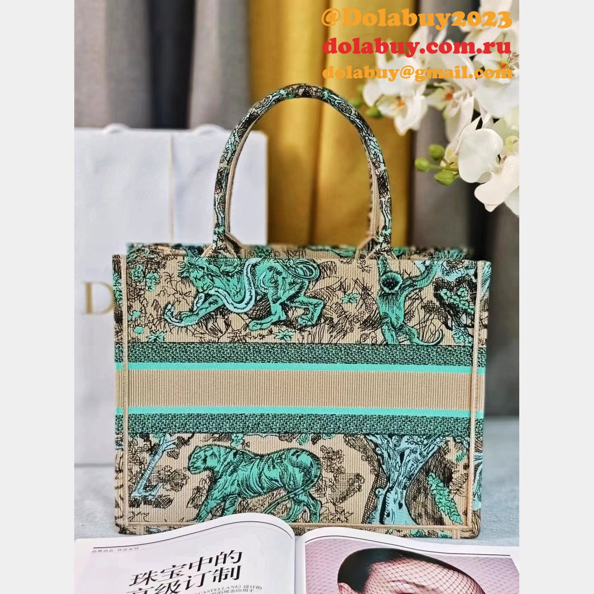 Top Quality Christian Dior Paris Reverse book Tote