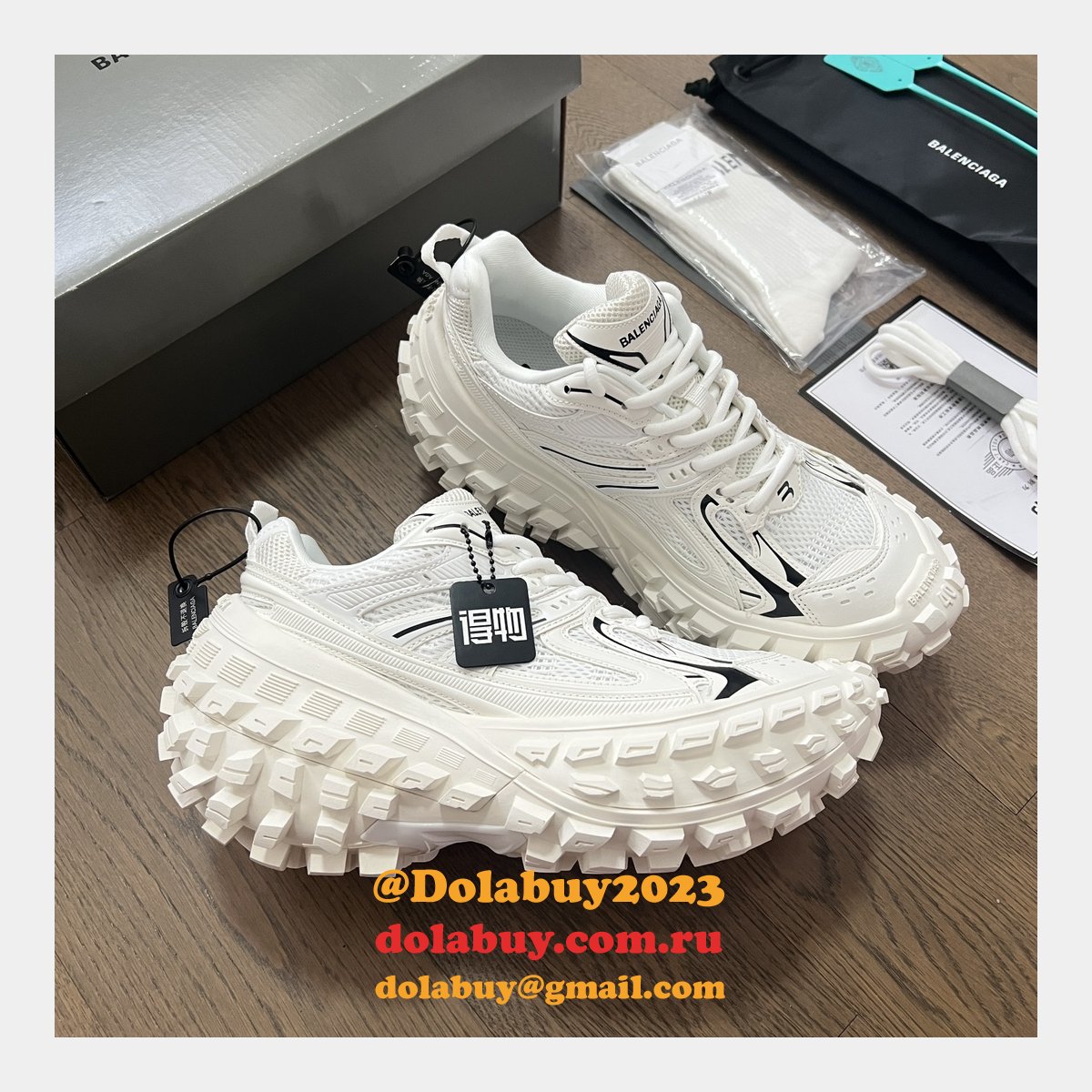 Replica Balenciaga Duplicate Defender Extended-sole Sneakers
