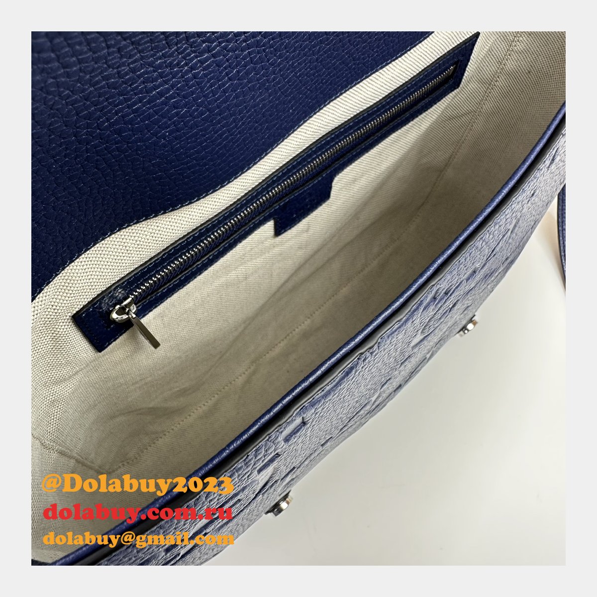 Jumbo Gucci Inspired GG 1:1 Mirror Messenger 760234 Blue Bag