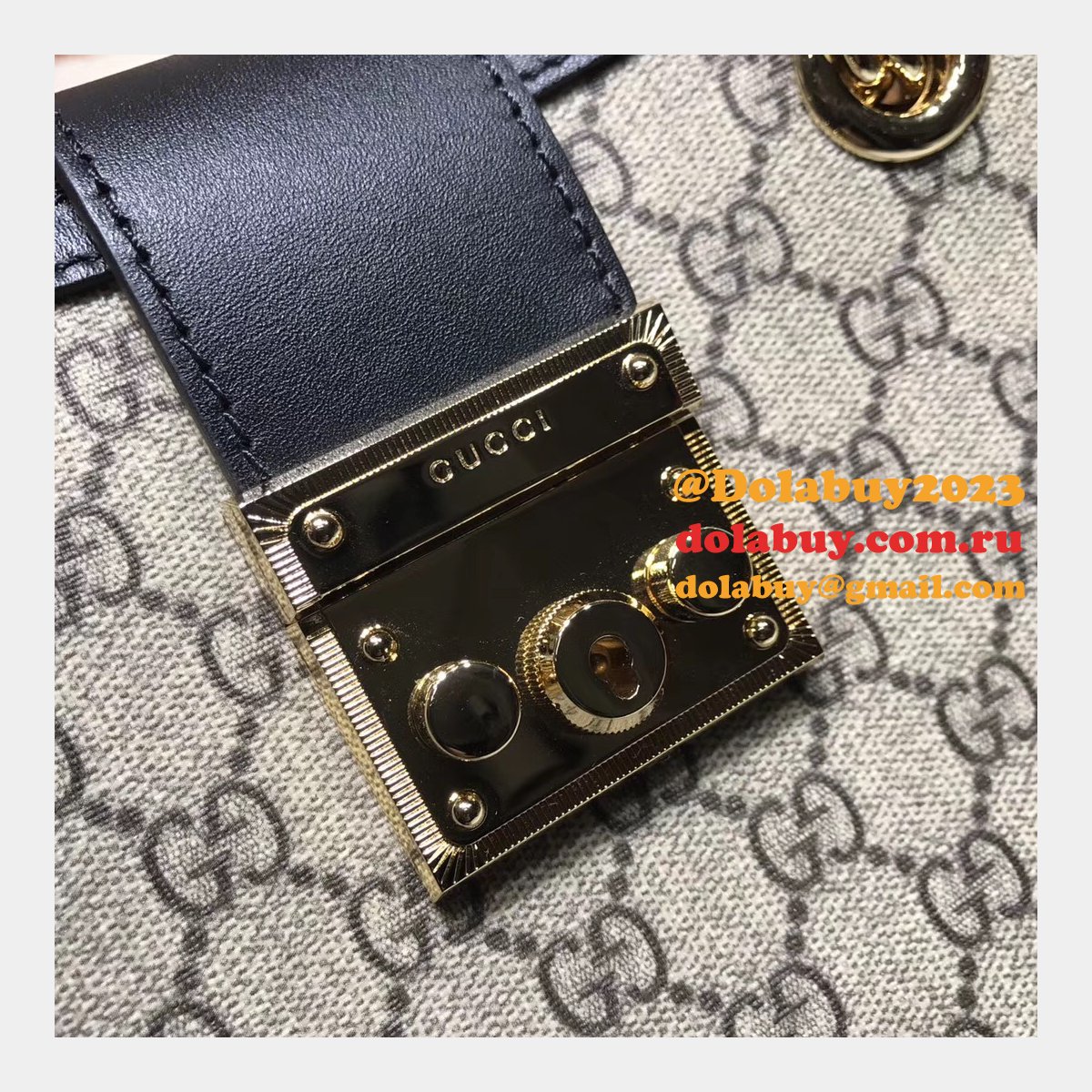 UK Gucci Replica GG Supreme Padlock Small Shoulder 498156 Bag