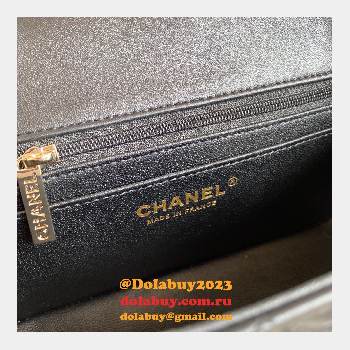 CC Replica Lambskin & Gold-Tone Metal AS2326 20cm Flap Bag