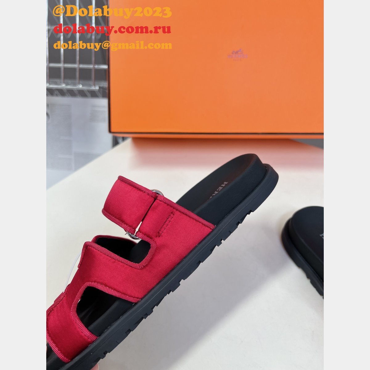 Luxury 2024 Hermes Replica Chypre Sandal High Quality Shoes
