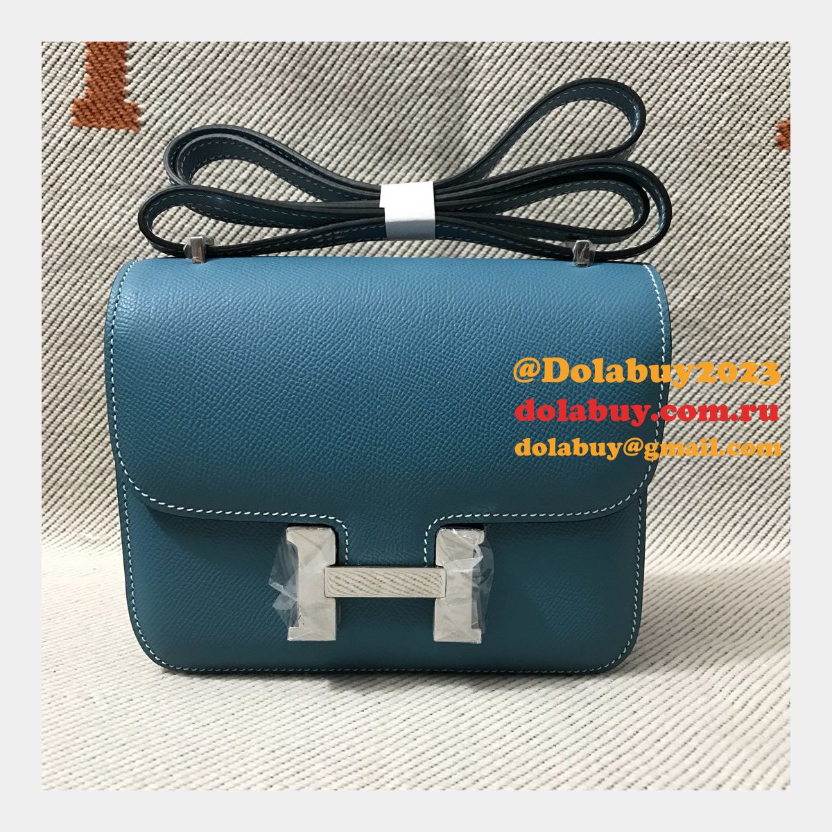 Hermes Constance Bag 18cm Epsom Leather Blue