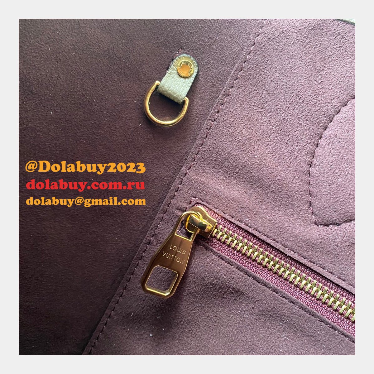 Louis Vuitton M45686 Knockoff Neverfull MM Monogram Empreinte Leather Tourterelle Gray