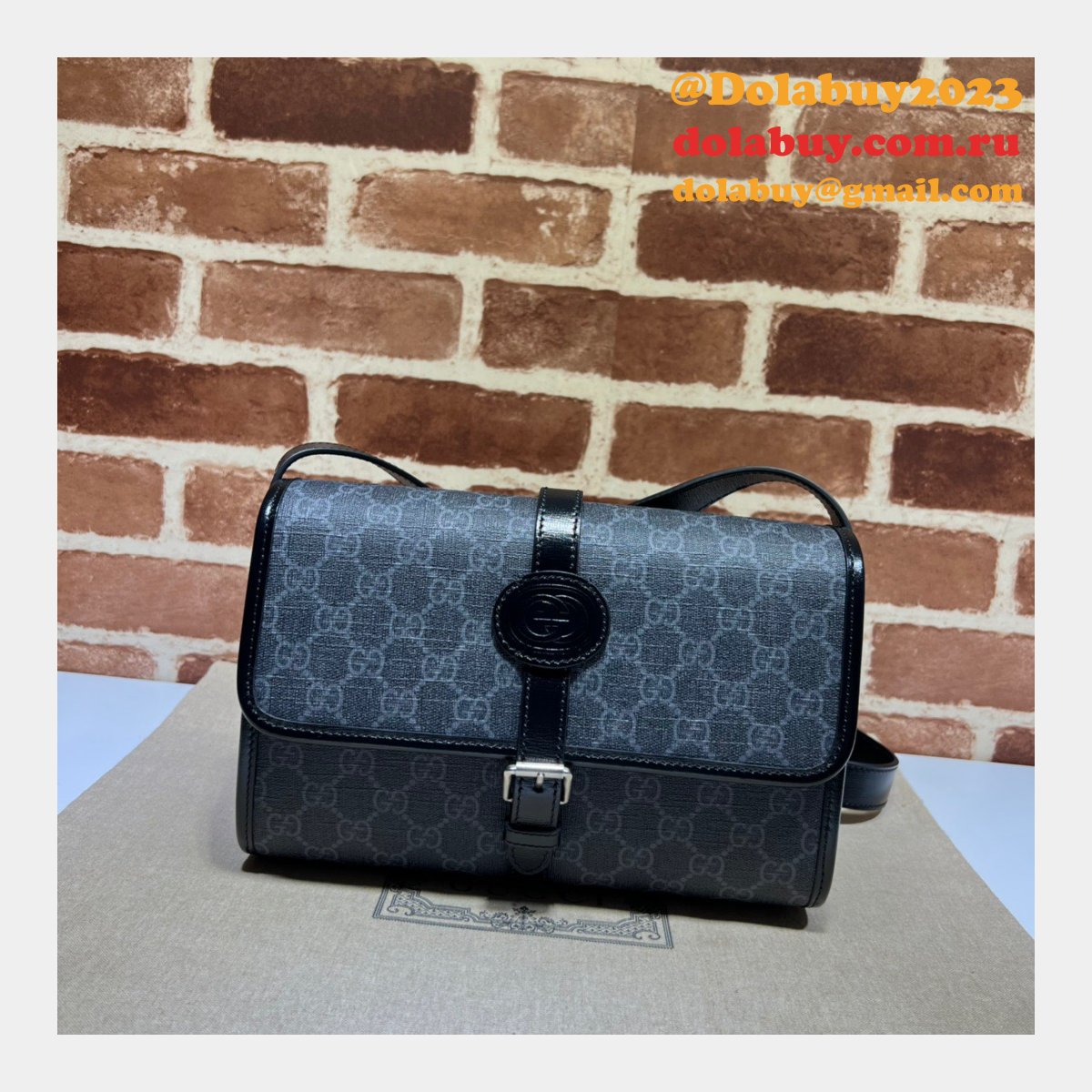 Gucci 745679 GG messenger Fashion Interlocking G High Replica Bag