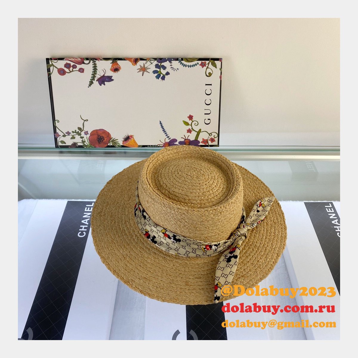 Gucci Replica 2020 Mickey Ribbon Raffia UK Hat