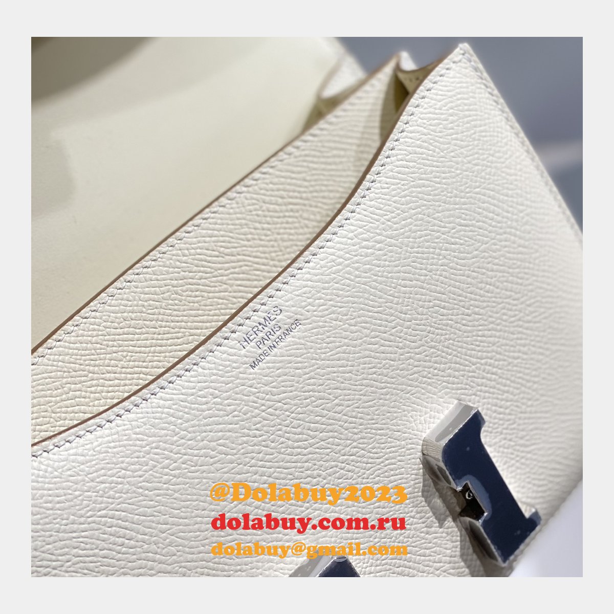 Hermes Constance Bag 18cm Epsom Leather Cream