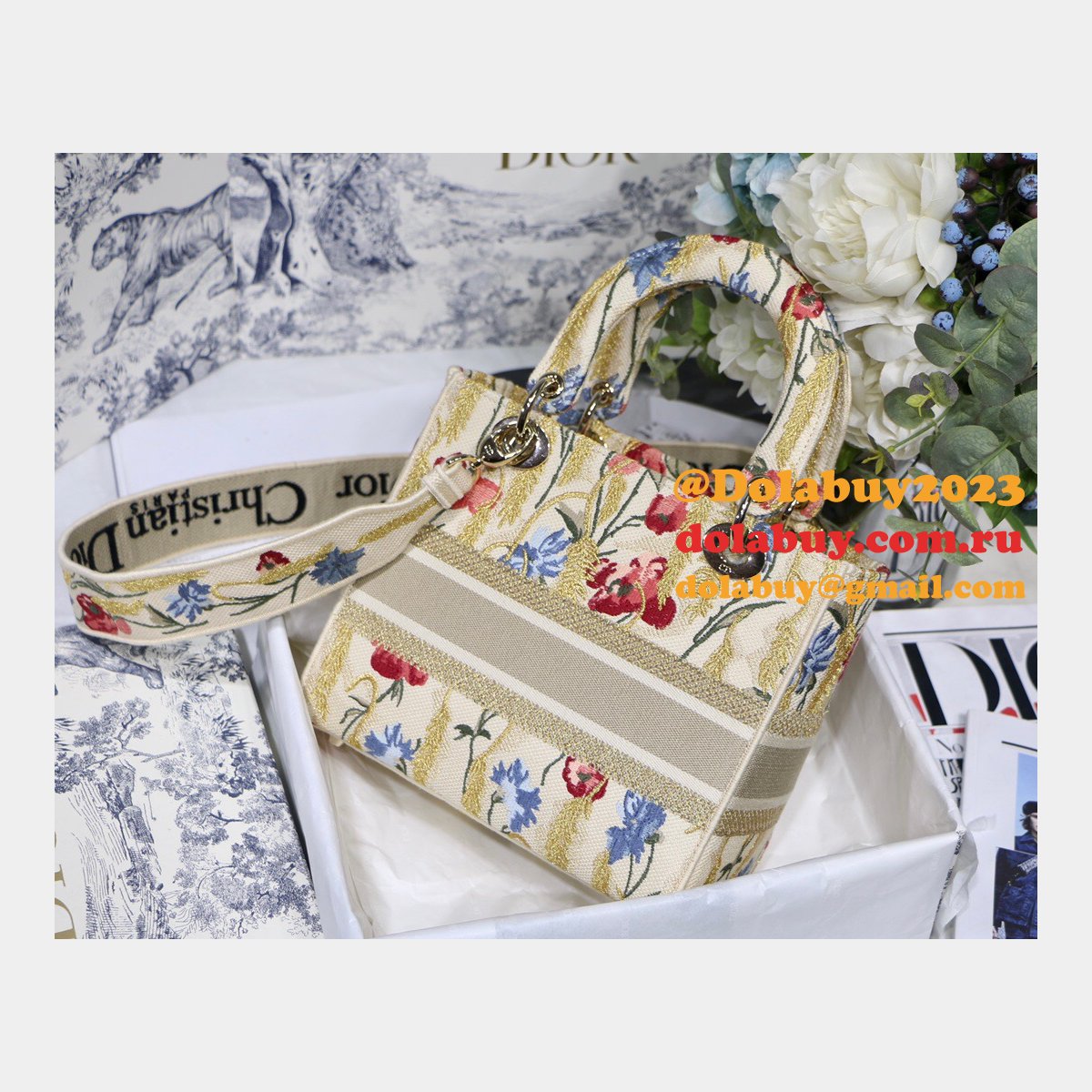 High Quality lady dior 24cm Christian bag replica sale online