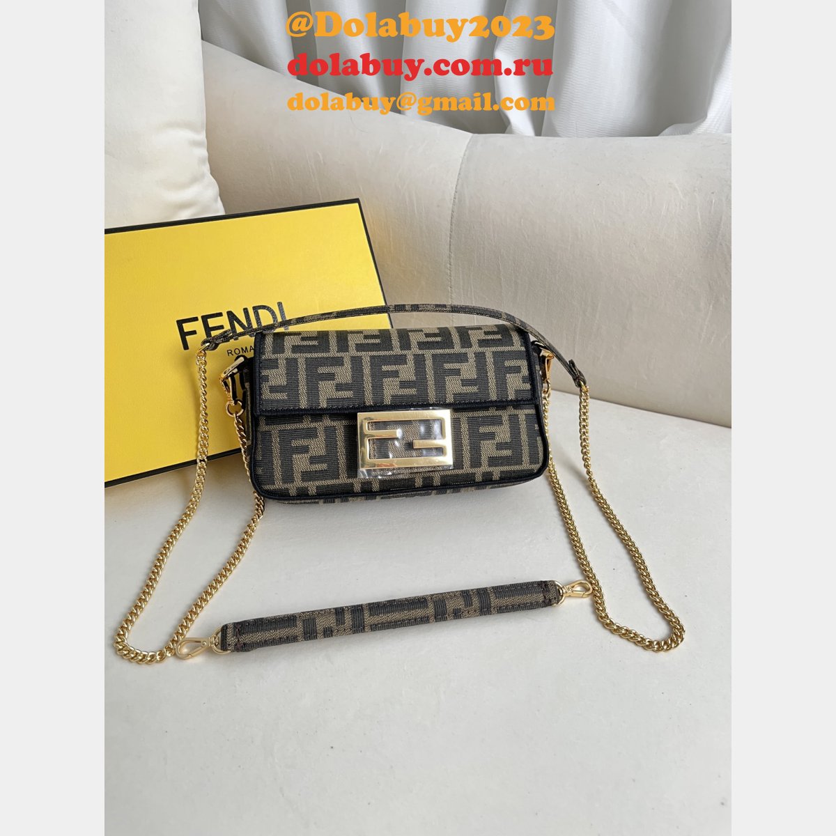 Best FENDI Iconic Baguette FF logo Luxury HANDBAG