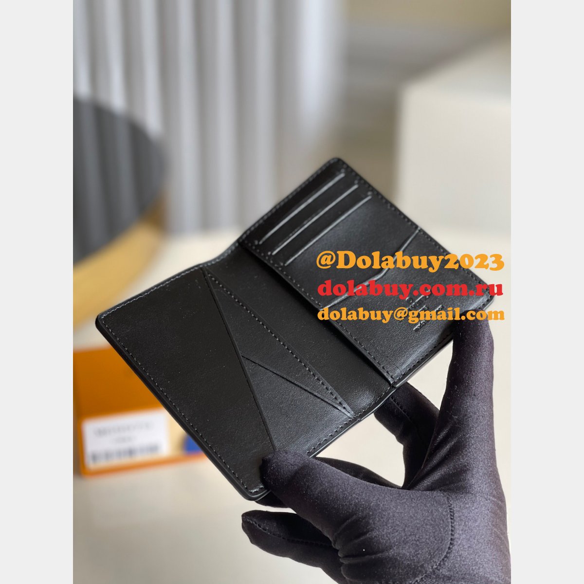 Louis Vuitton Pocket Organizer H26 M69979 Black Small Leather