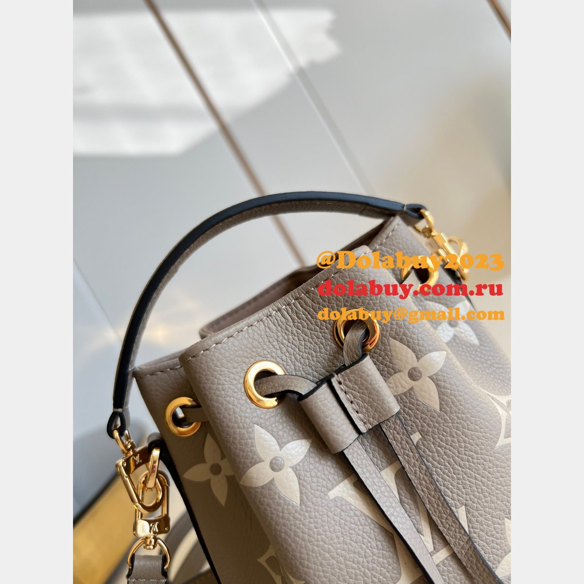 Louis Vuitton M46291 Top Nano Noé Bicolor Monogram Empreinte Replica Bag