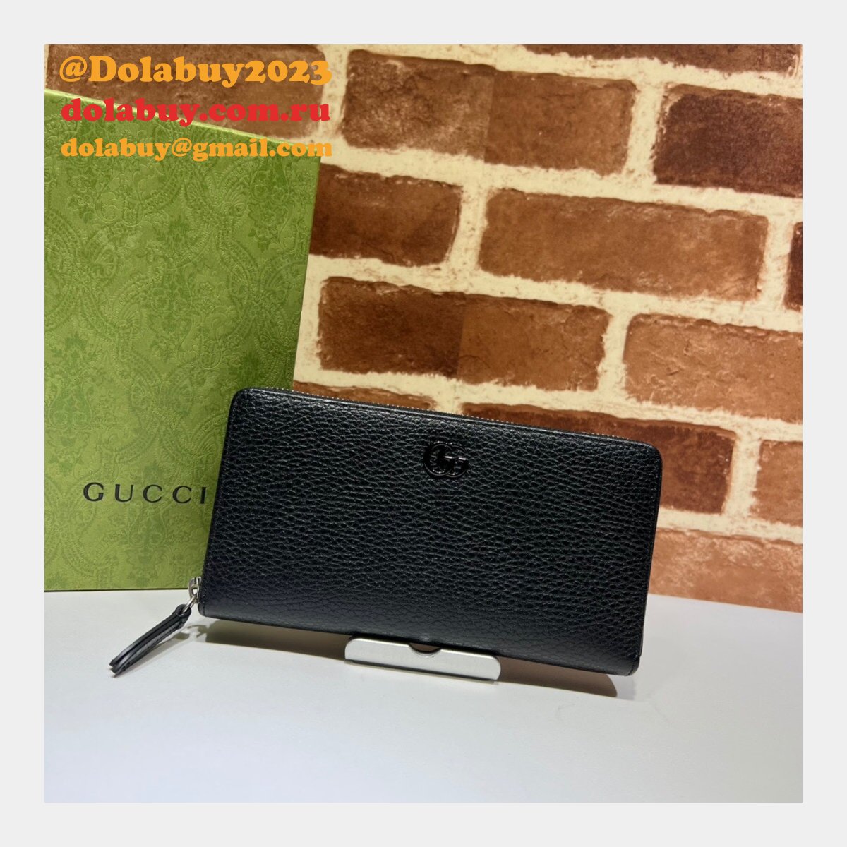 G*u*i best replica 456117 gg marmont zip around wallet