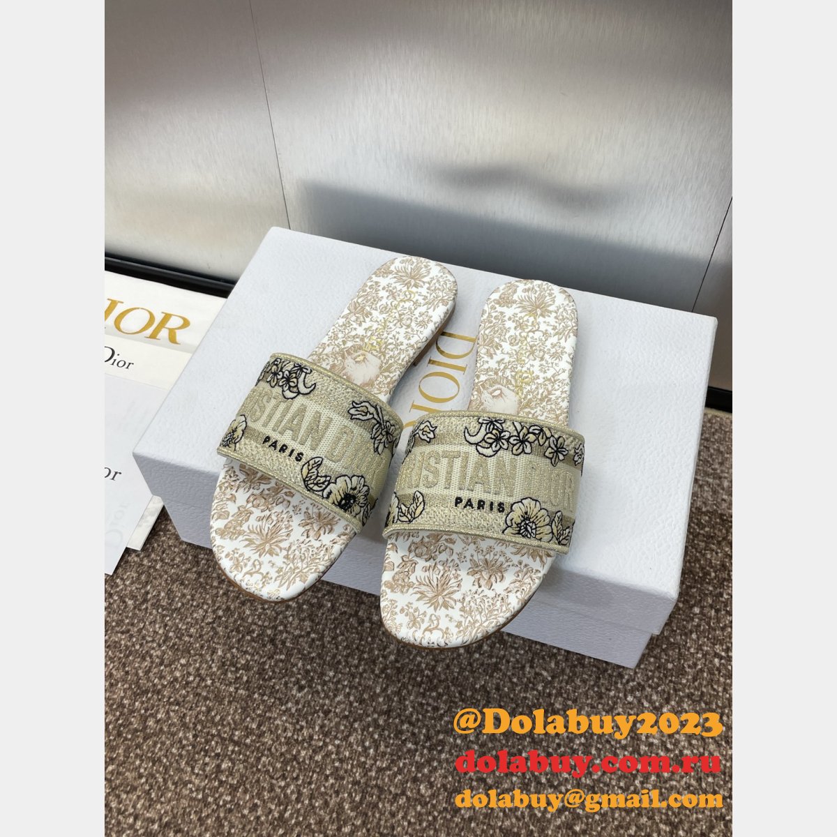 Luxury Dior Dway Slide Women Shoes