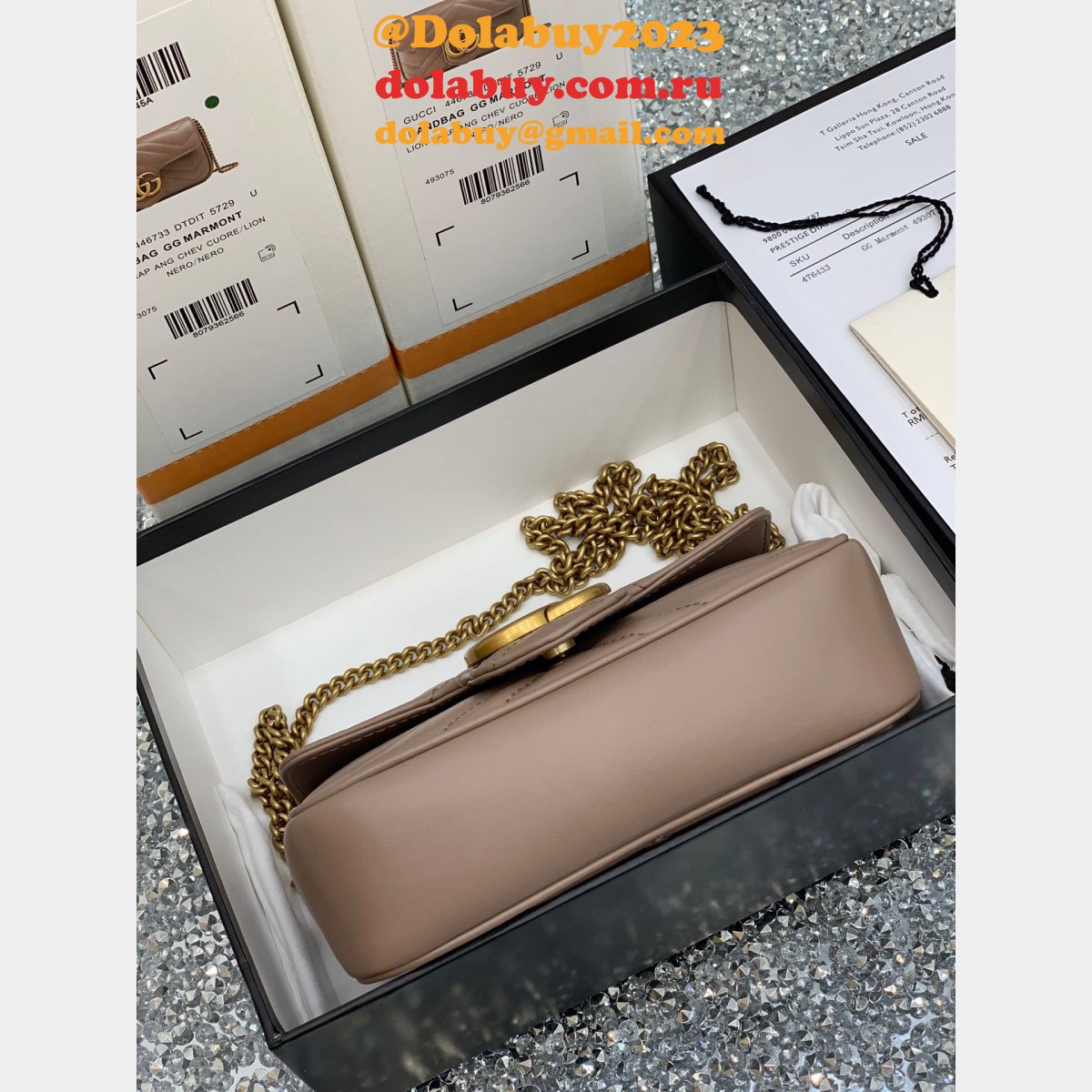 G*u*i wholesale gg marmont mini chain shoulder 476433 bag