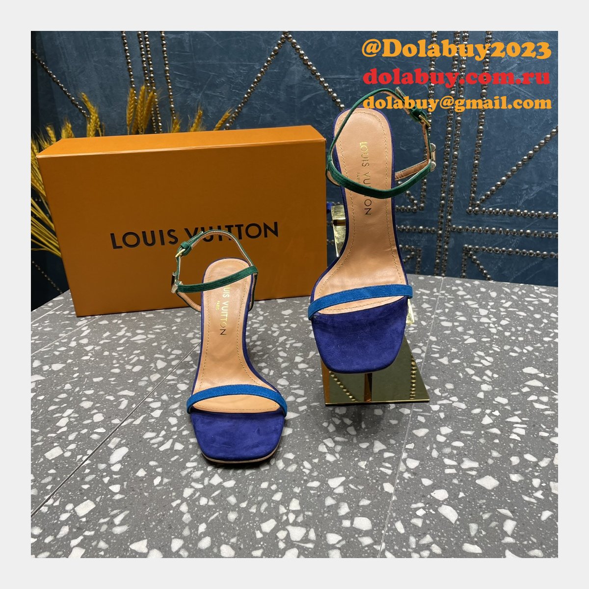 Blossom Sandal Louis Vuitton Replicas Heel:7.5cm/9.5cm Shoes