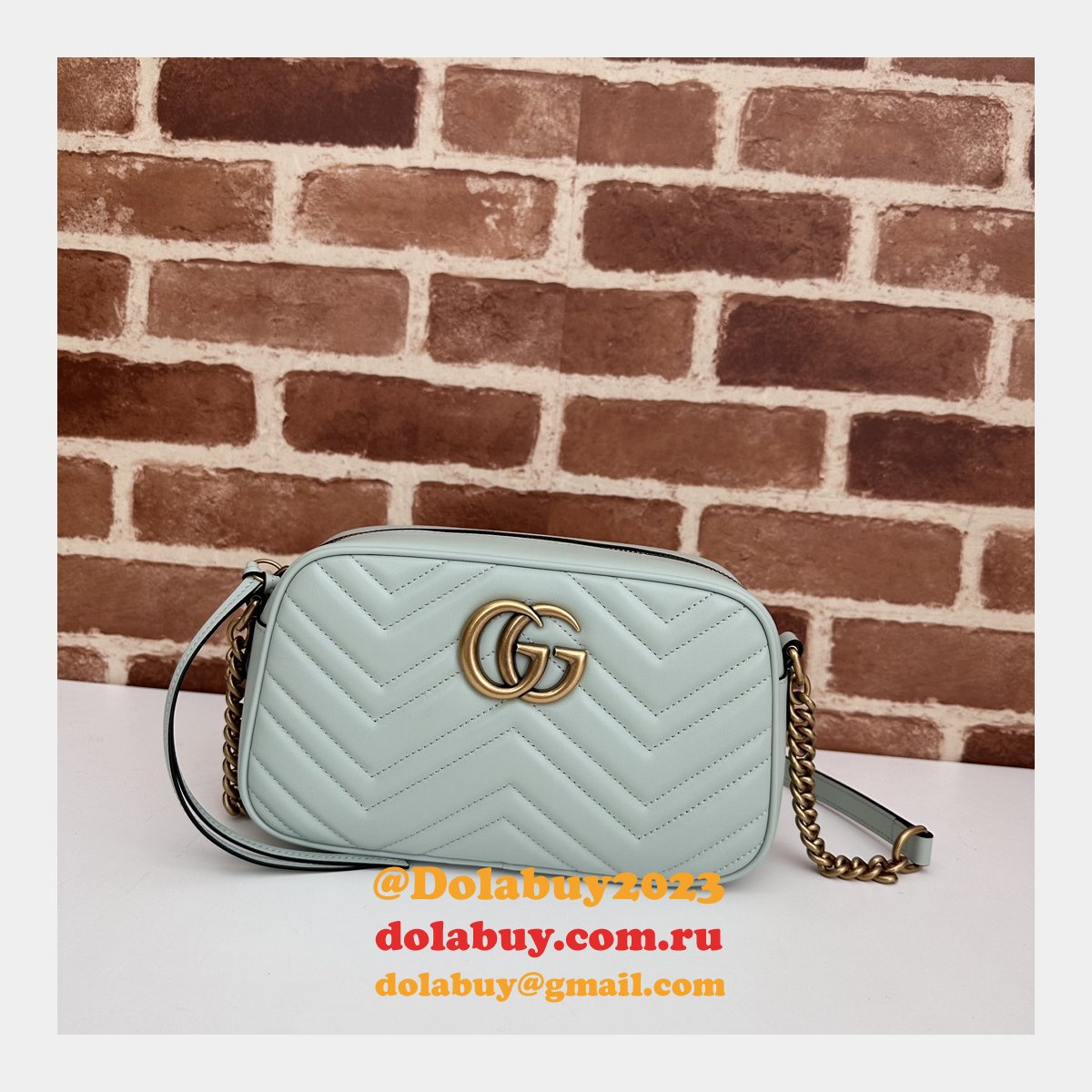 Faux Gucci Matelassé Shoulder GG Marmont Replica Top Bag