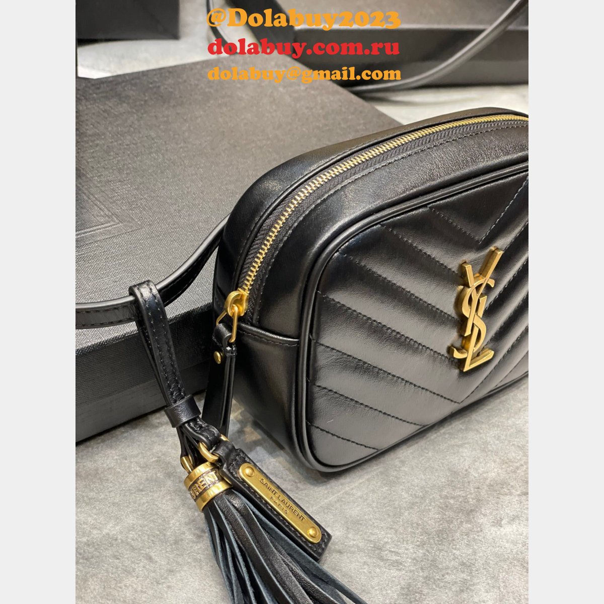 Replica Saint Laurent Lou Matelassé Leather Belt Bag