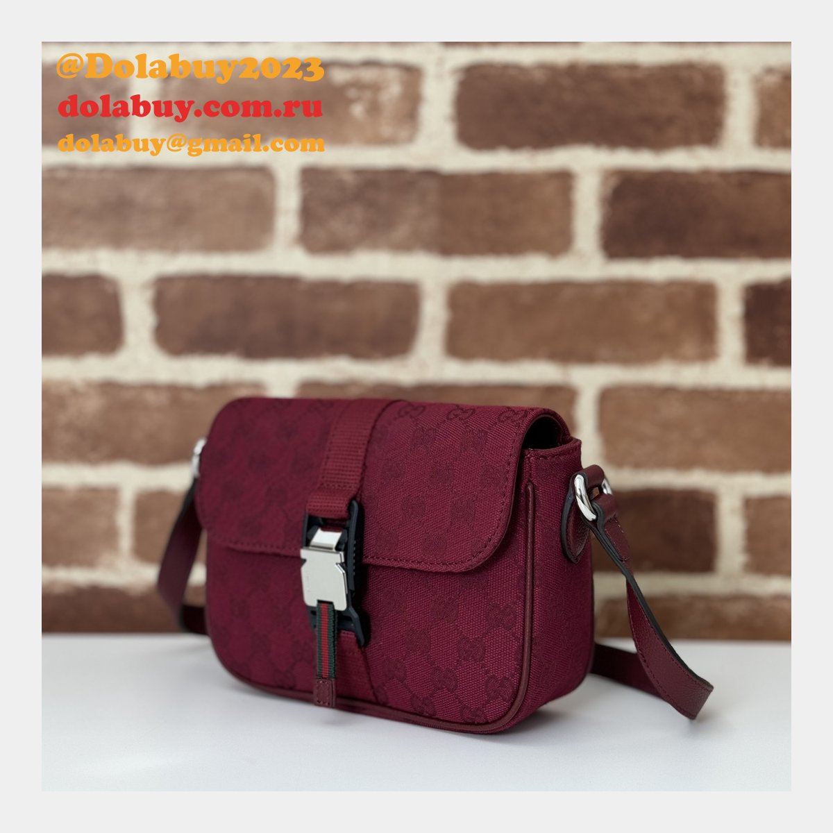 Gucci Duplicate Mini GG Crossbody 802100 Top Quality Red Bag
