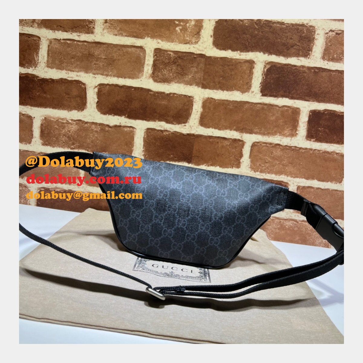 Best Quality Fake Gucci GG 675181 Black Belt AAA+ Bag