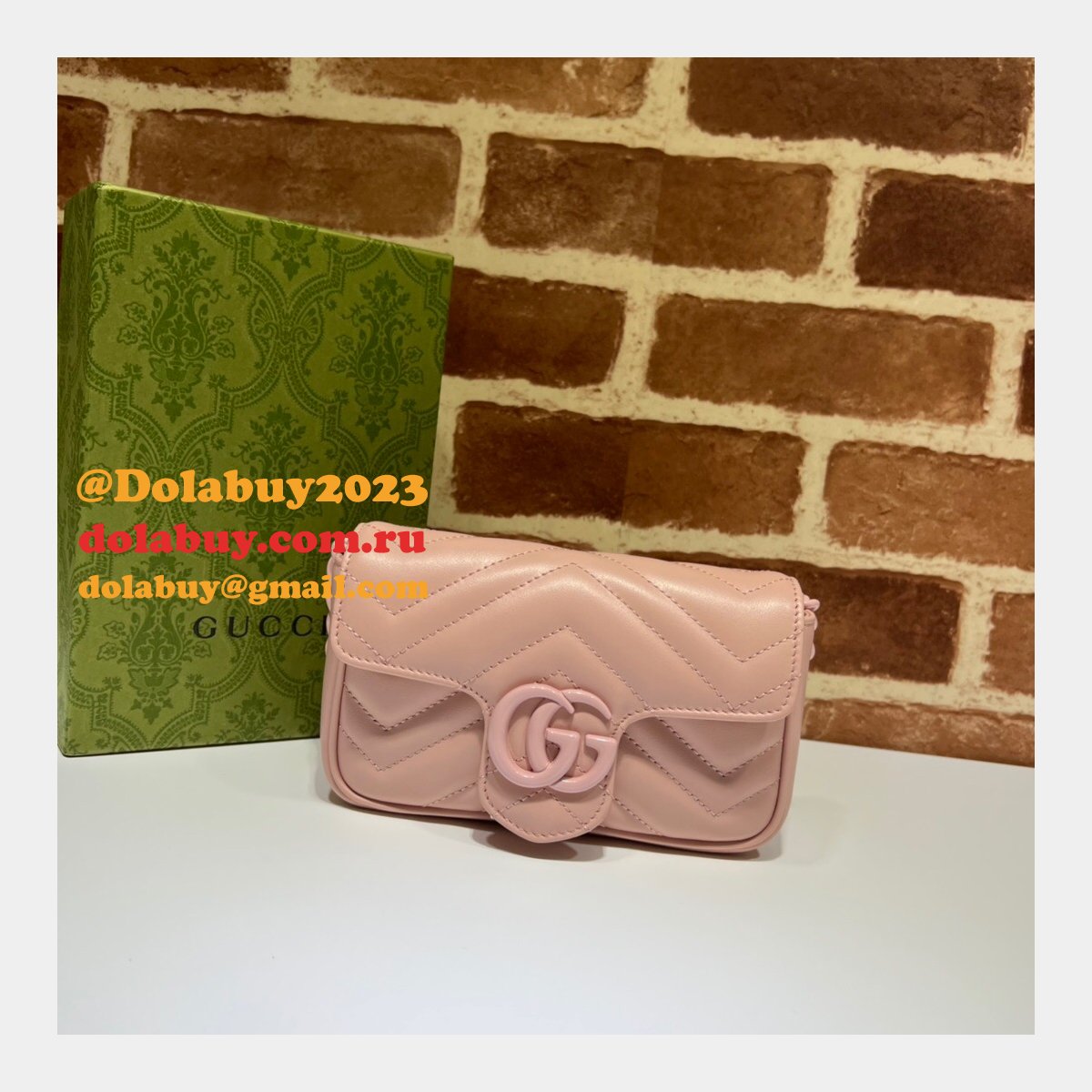 Best High Quality Replica Gucci GG Marmont belt 699757 bag