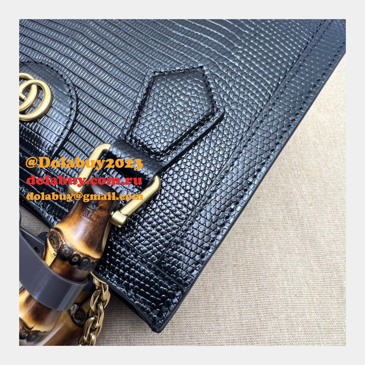 AAA Quality Replica Gucci Diana lizard 675800 bag