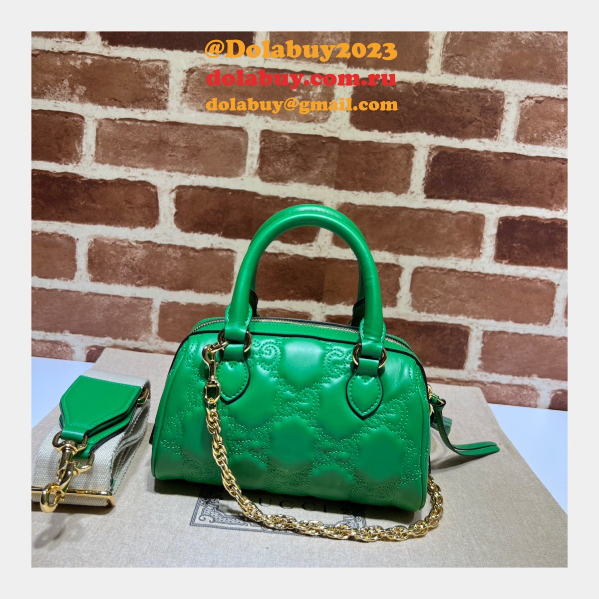 Gucci Best Perfect GG matelassé leather top handle 702251 Replica bag