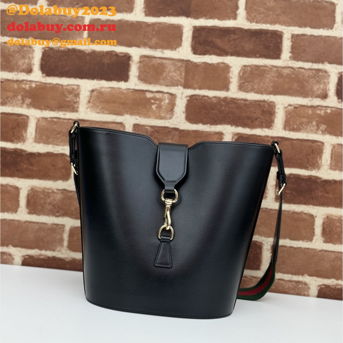 G*u*i 1:1 mirror bucket shoulder black 782908/782904 copy bag