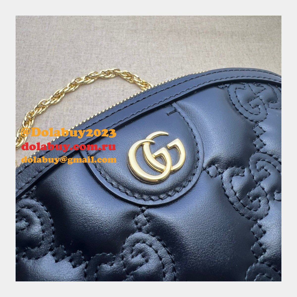 G*u*i luxury 702229 gg matelassé leather shoulder replica bag