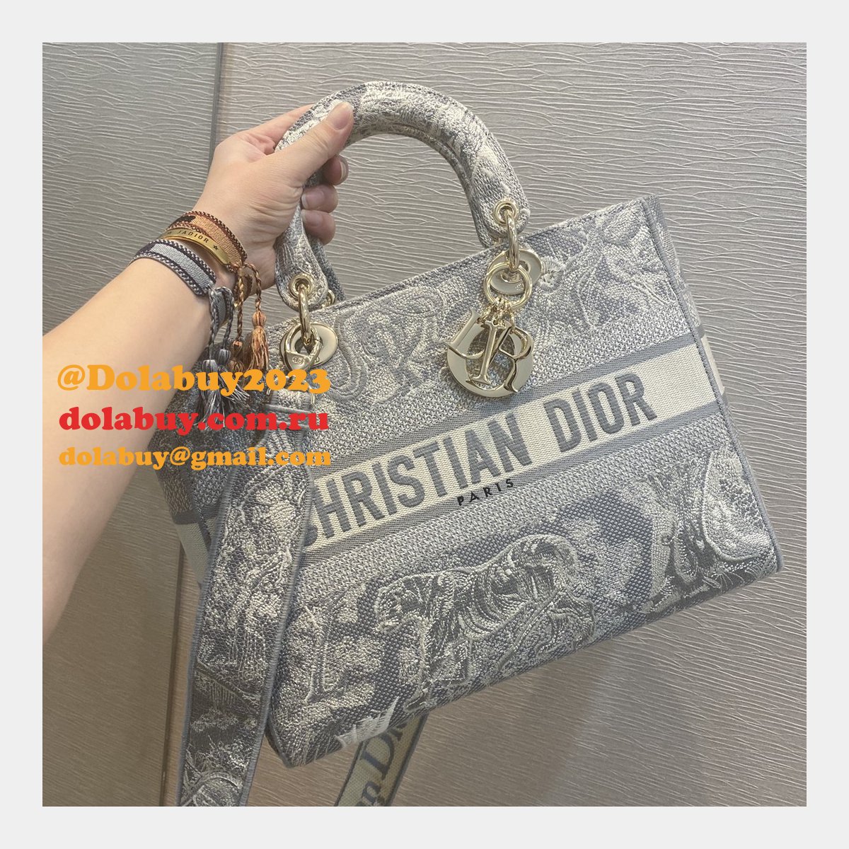 UK 1:1 Mirror High Quality Replica Lady Dior 32cm Bag