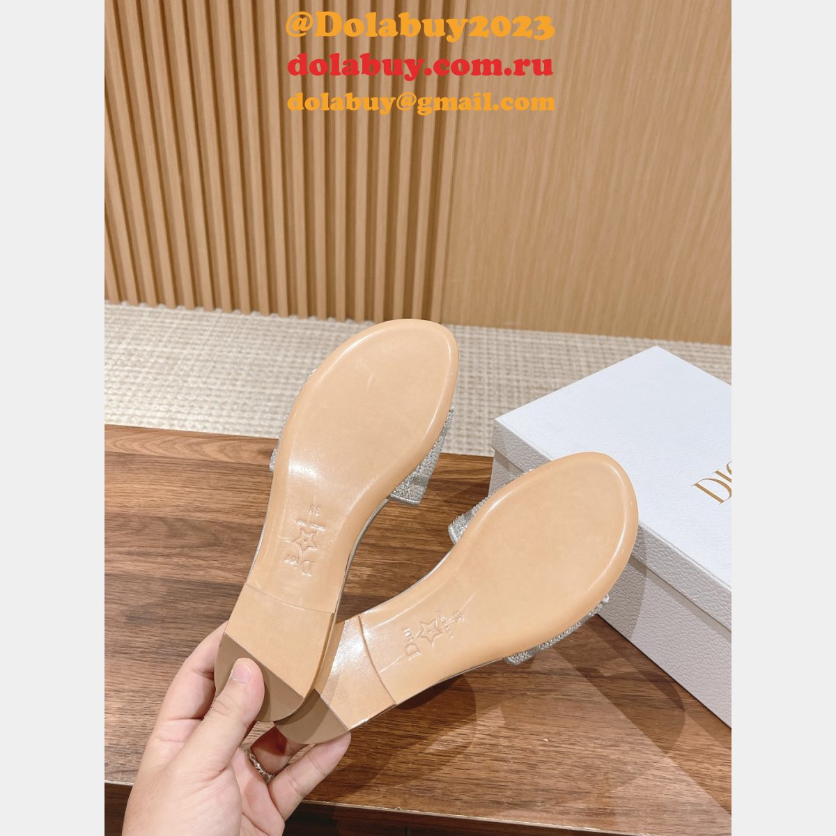 Designer DIOR FLAT SLIPPER DWAY SLIDE Duplicate