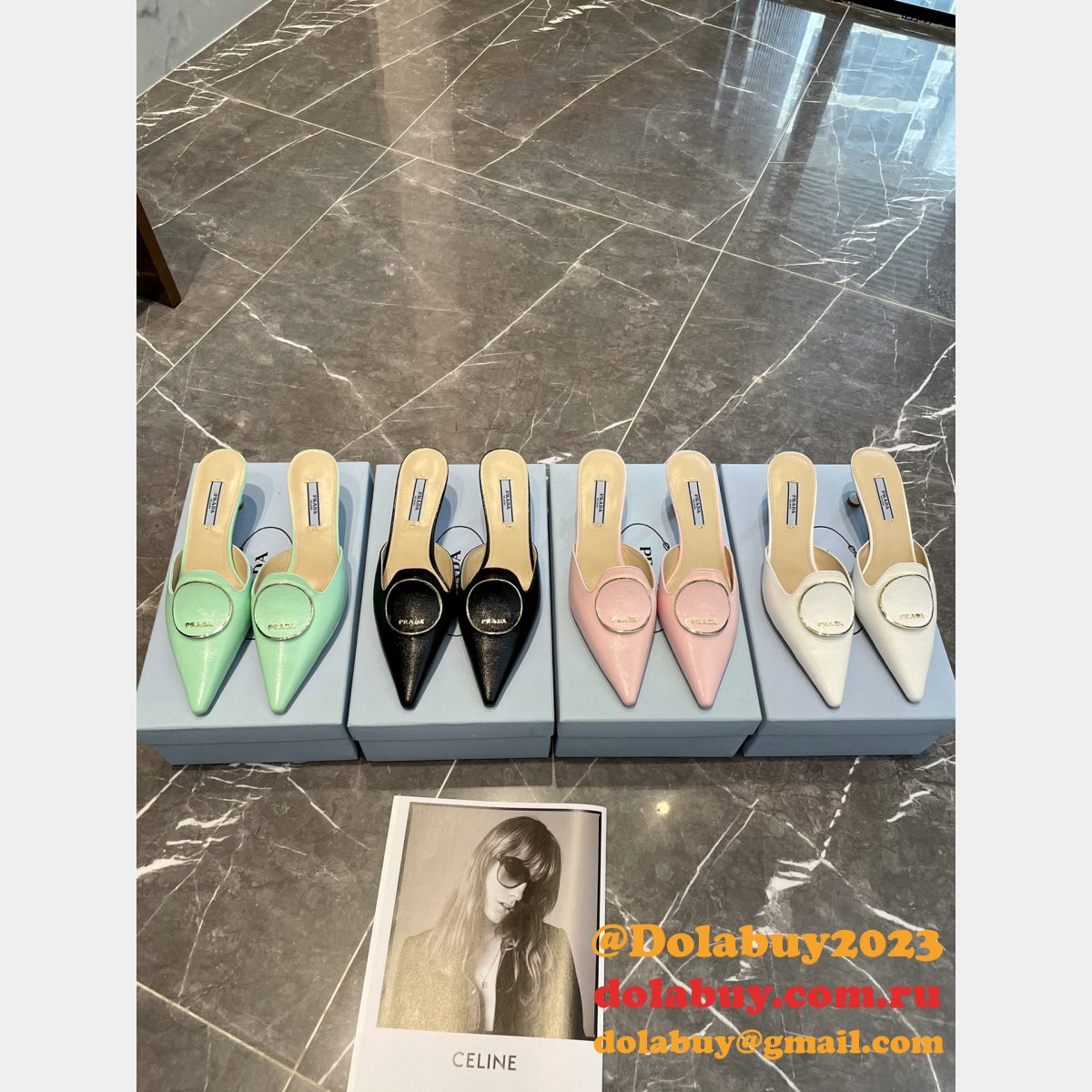 2021 Replica Prada High heel slippers Sneakers Shoes