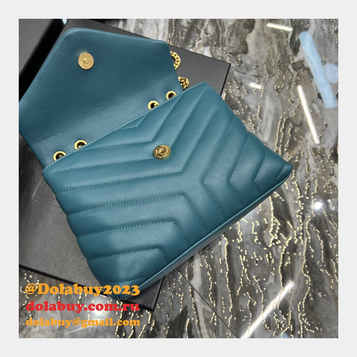 High Quality Designer Loulou Replica Saint Laurent Handbags Green Wholesale
