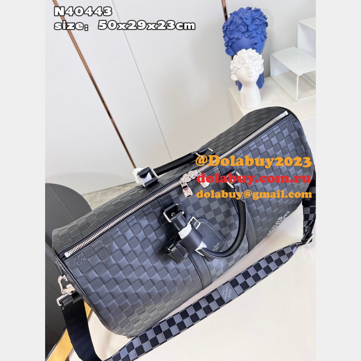 Louis Vuitton Replica Wholesale N40443 Travel Keepall 50 Damier Infini