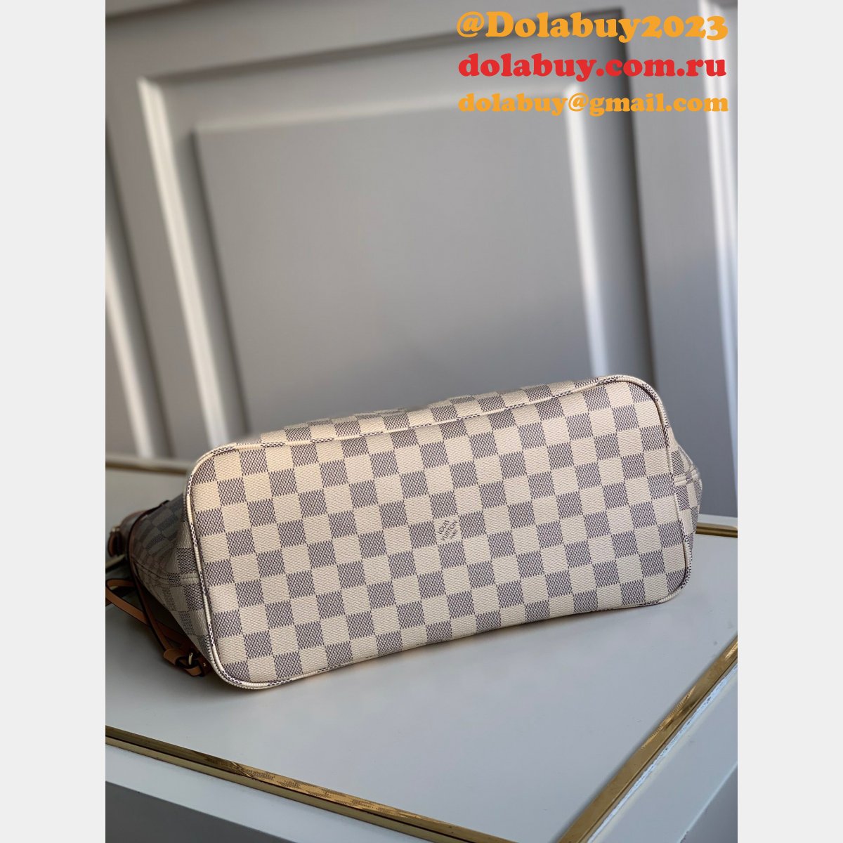 Louis Vuitton Knockoff UK Neverfull MM Damier Azur N50047 Handbags