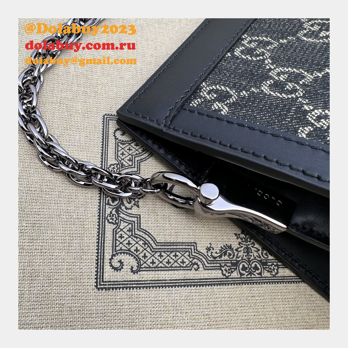 Designer Ophidia GG 1:1 Mirror Shoulder 503877 Black Copy Bag