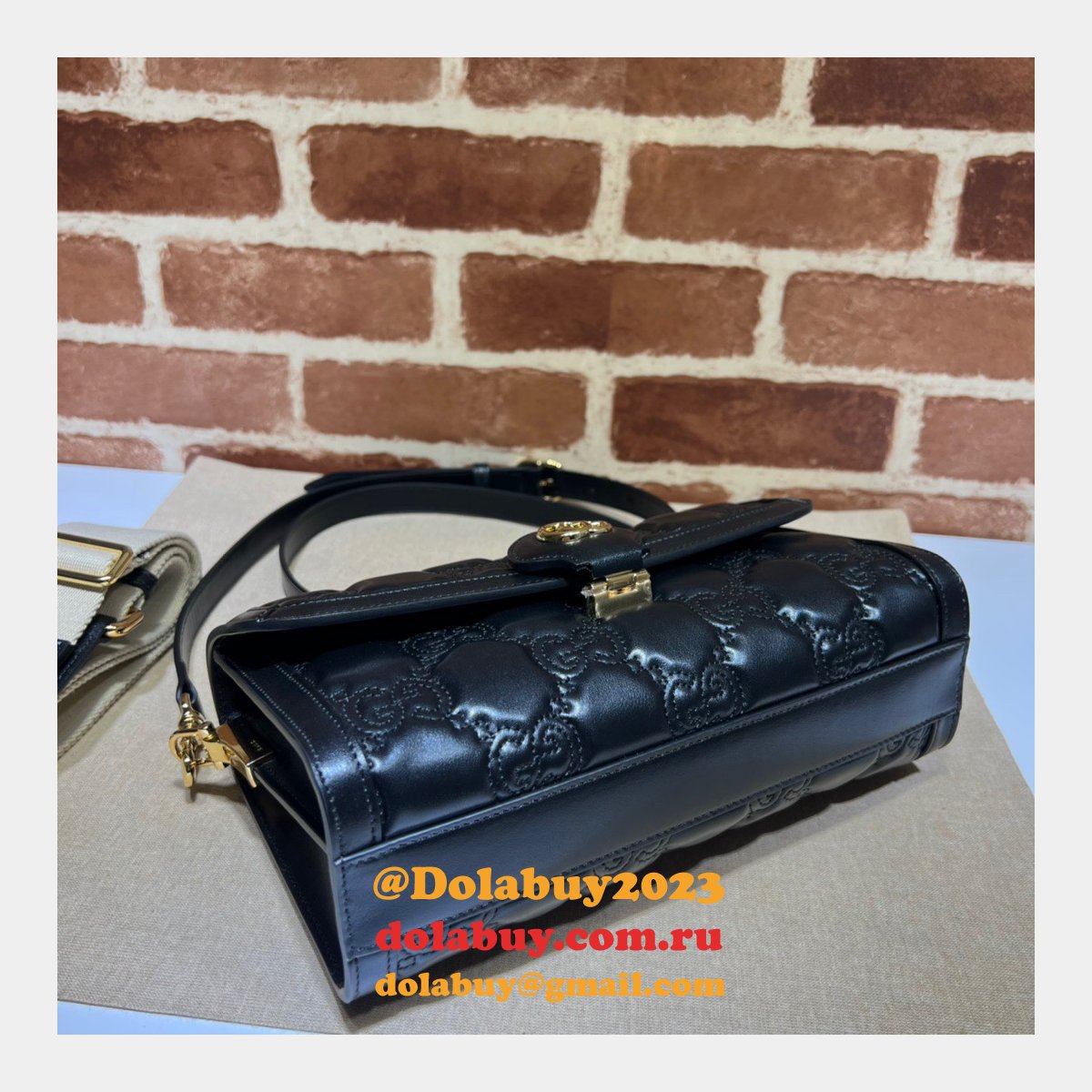 G*u*i design 724529 gg matelasse replica top bag